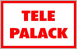 Tele palack tábla matrica, fehér alapon piros szöveg
