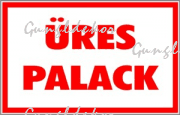 Üres palack tábla matrica, fehér alapon piros felirat
