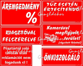 Üzletfelszerelési csomag 2 tábla szett (több színben)