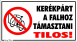 Kerékpárt a falhoz támasztani tilos! piktogrammal tábla matrica