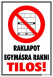 Raklapot egymásra rakni tilos! Piktogrammal tábla matrica