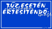 Tűz esetén értesítendő tábla matrica