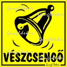 Vészcsengő piktogramos kismatrica