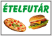 Ételfutár tábla matrica