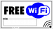 Free Wifi beírható kóddal tábla matrica