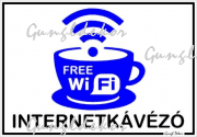 Internetkávézó tábla matrica