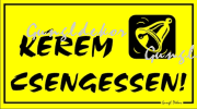 Kérem csengessen! piktogramos tábla matrica