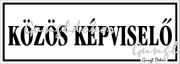 Közös képviselő feliratú tábla matrica