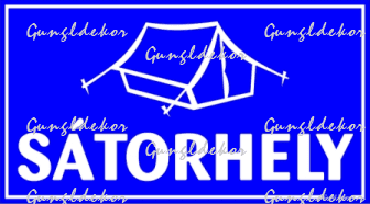Sátorhely tábla matrica