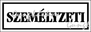 Személyzeti felirat tábla matrica