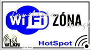 WIFI zóna hotspot tábla matrica