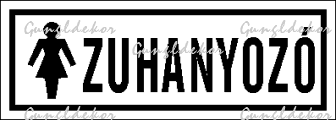 Zuhanyzó felirat női piktogram tábla matrica
