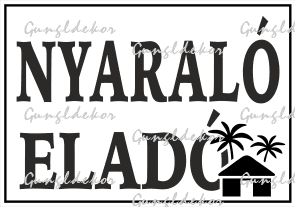 Nyaraló eladó piktogram tábla matrica