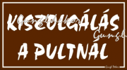 Kiszolgálás a pulnál tábla matrica, barna színben fehér felirattal