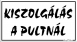 Kiszolgálás a pulnál tábla matrica, fehér színben fekete felirattal