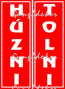 Húzni - Tolni felirat álló matrica