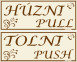 Kreatív Húzni (Pull) - Tolni (Push) lepkés matrica