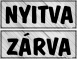 Kreatív Nyitva Zárva alumínium mintás kétoldalas forgatható tábla